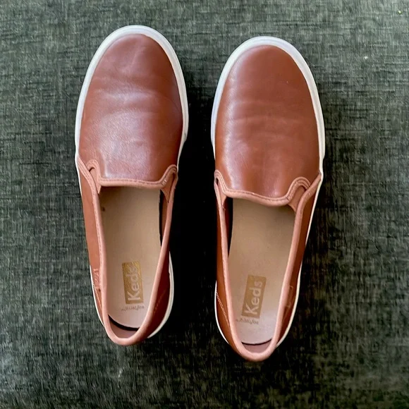 Keds Shoes Keds Brown Leather Loafers Slipons Casual Comfort
